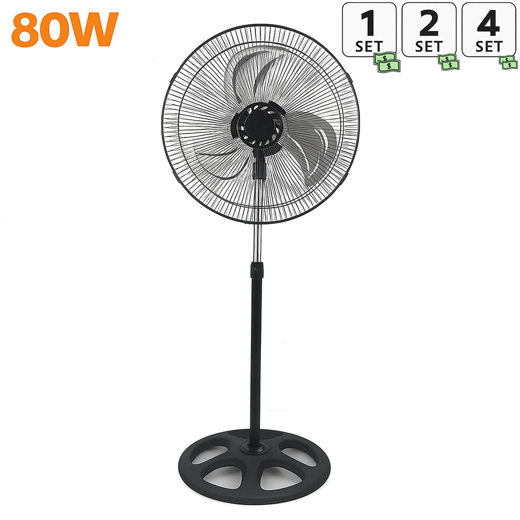 Ventilateur sur Pied Silencieux 80W