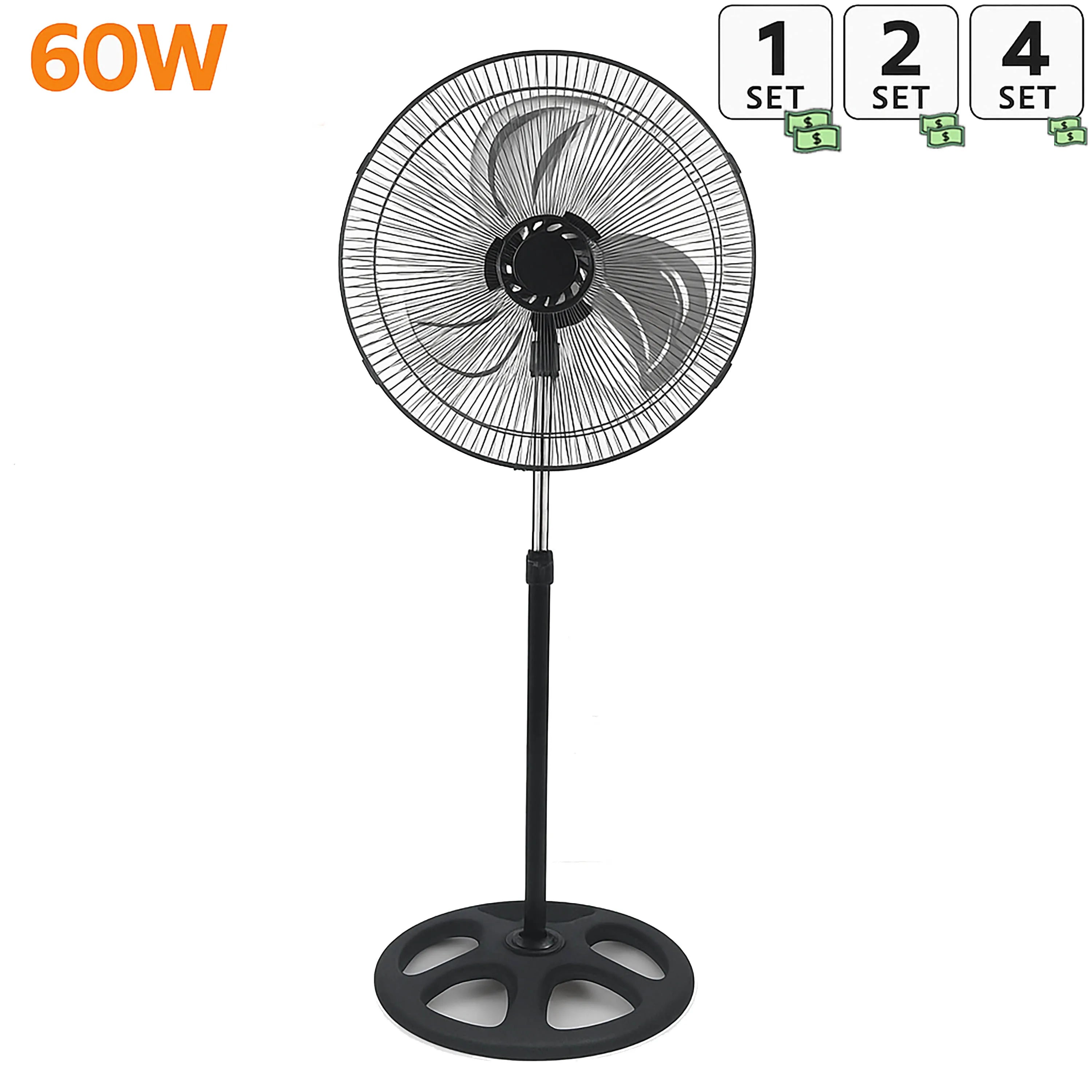 Ventilateur sur Pied Silencieux 80W