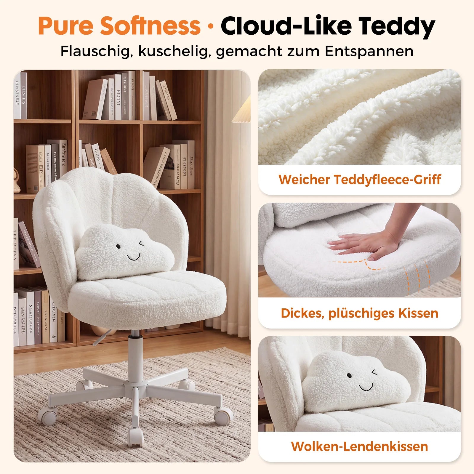 Chaise de Coiffeuse Pivotante Réglable