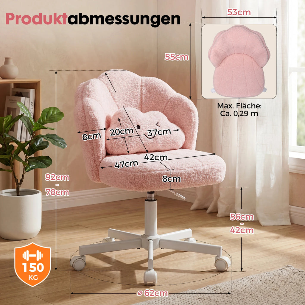 Chaise de Coiffeuse Pivotante Réglable