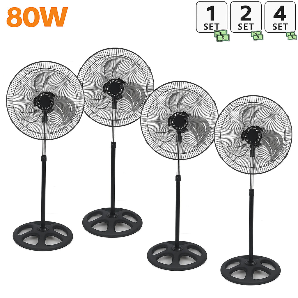 Ventilateur sur Pied Silencieux 80W