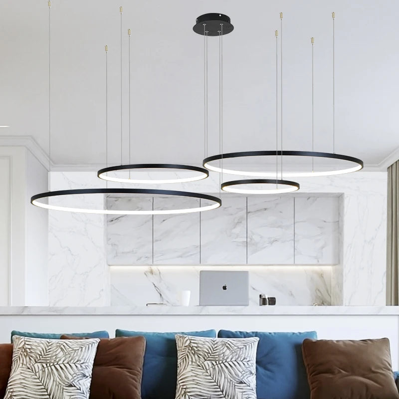 Lustre LED Anneaux Design