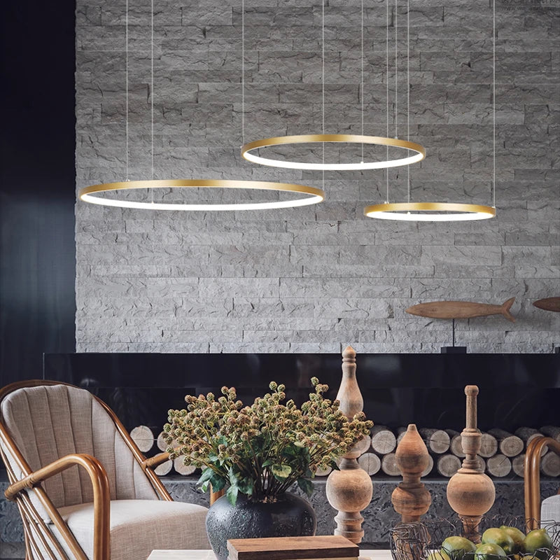 Lustre LED Anneaux Design