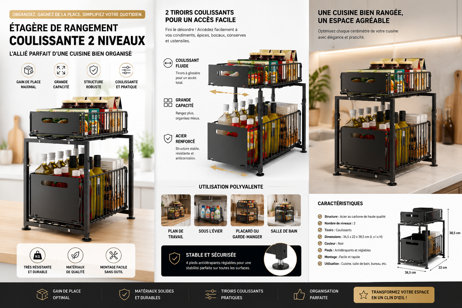 Organisateur d’Armoire Coulissant