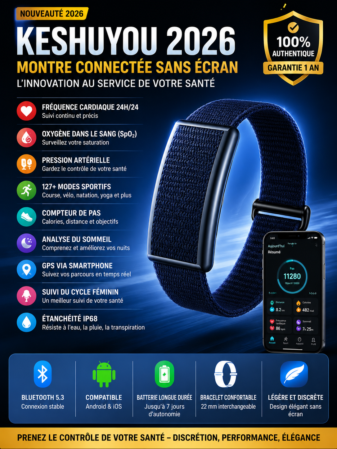 Montre Connectée Sans Écran