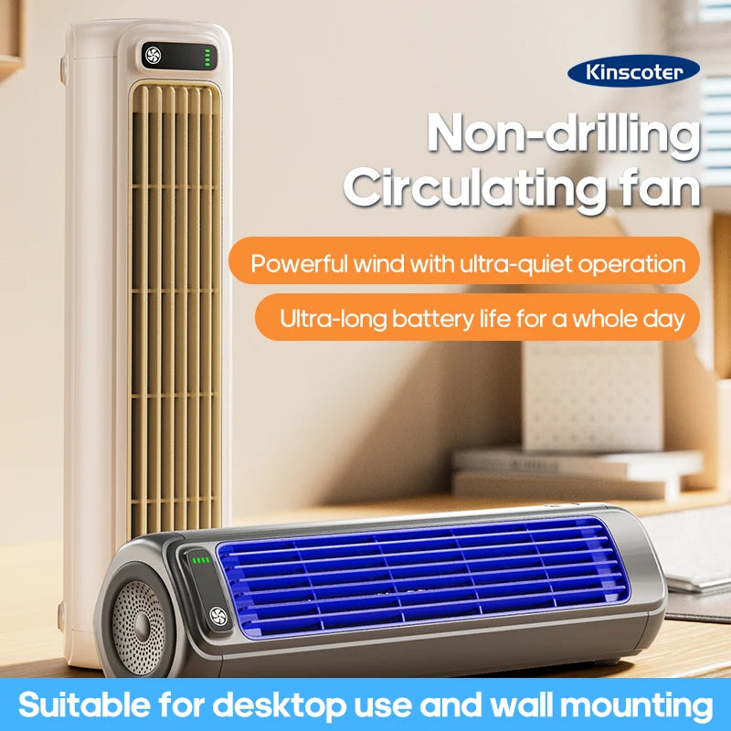 Ventilateur Mural Rechargeable Sans Perçage