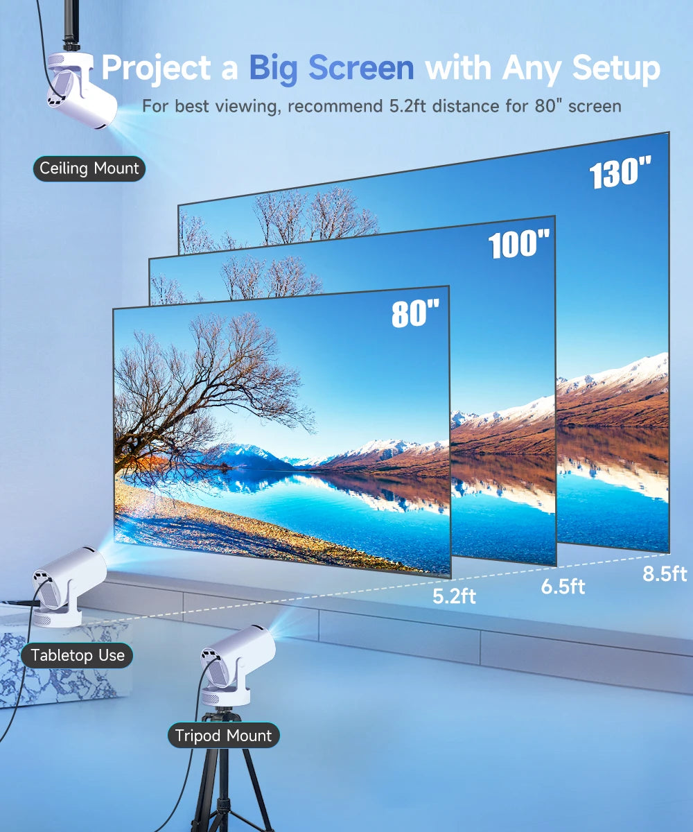 Projecteur Portable Wi-Fi 4K Android 11