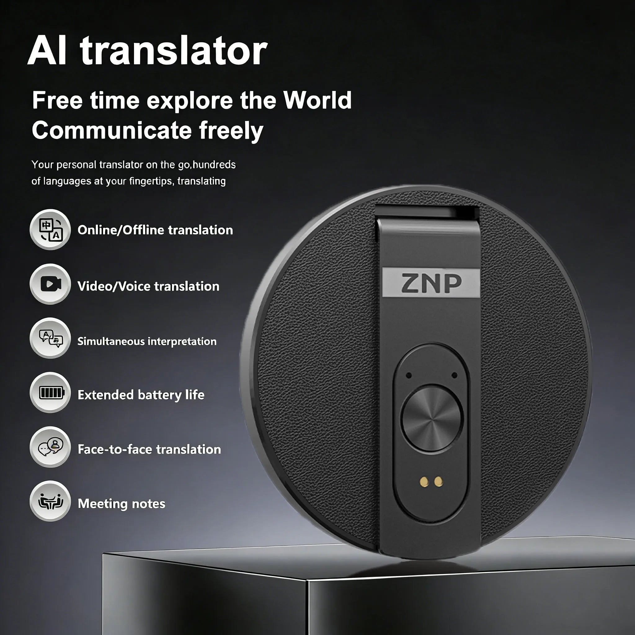 Traducteur Vocal Bluetooth IA PORTABLE