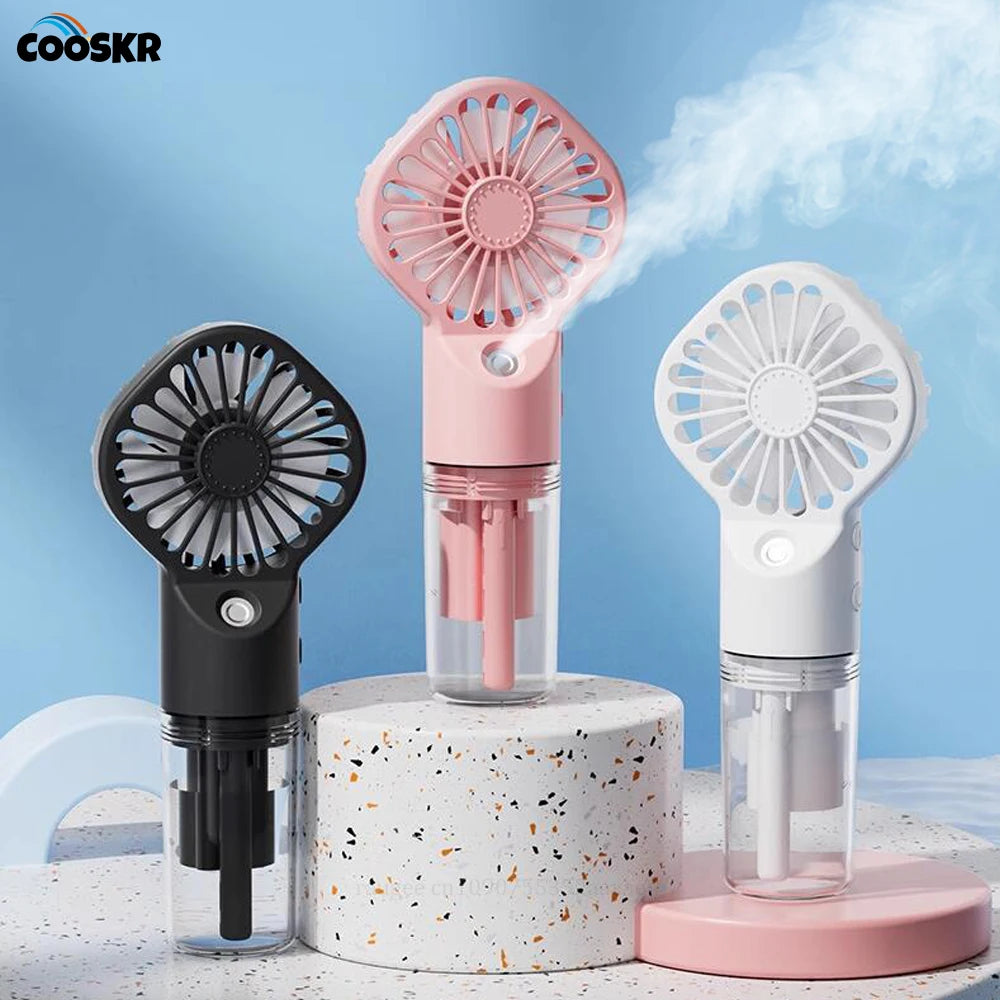 Ventilateur Portable avec Brumisateur – USB Rechargeable