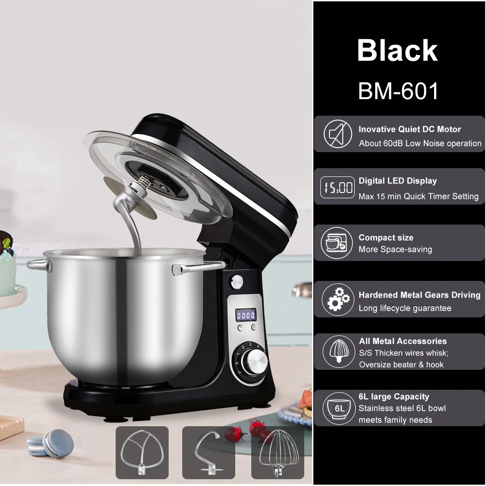 Robot Pâtissier 1200W 6L