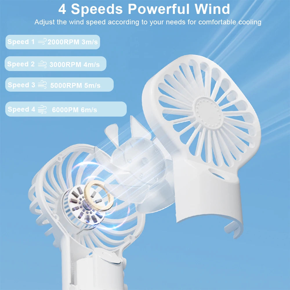 Ventilateur Portable avec Brumisateur – USB Rechargeable