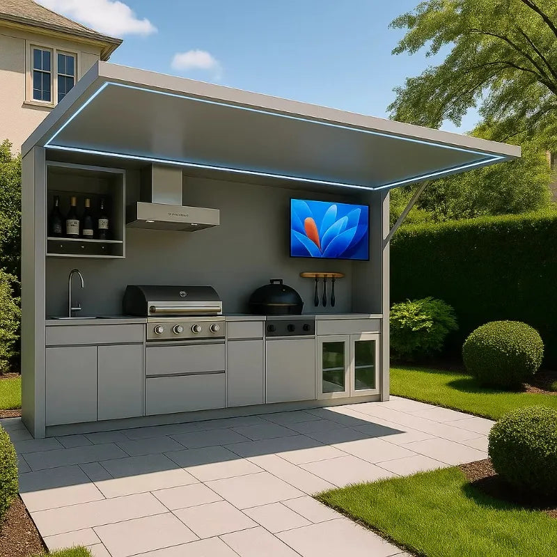Cuisine Extérieure Inox pour Jardin