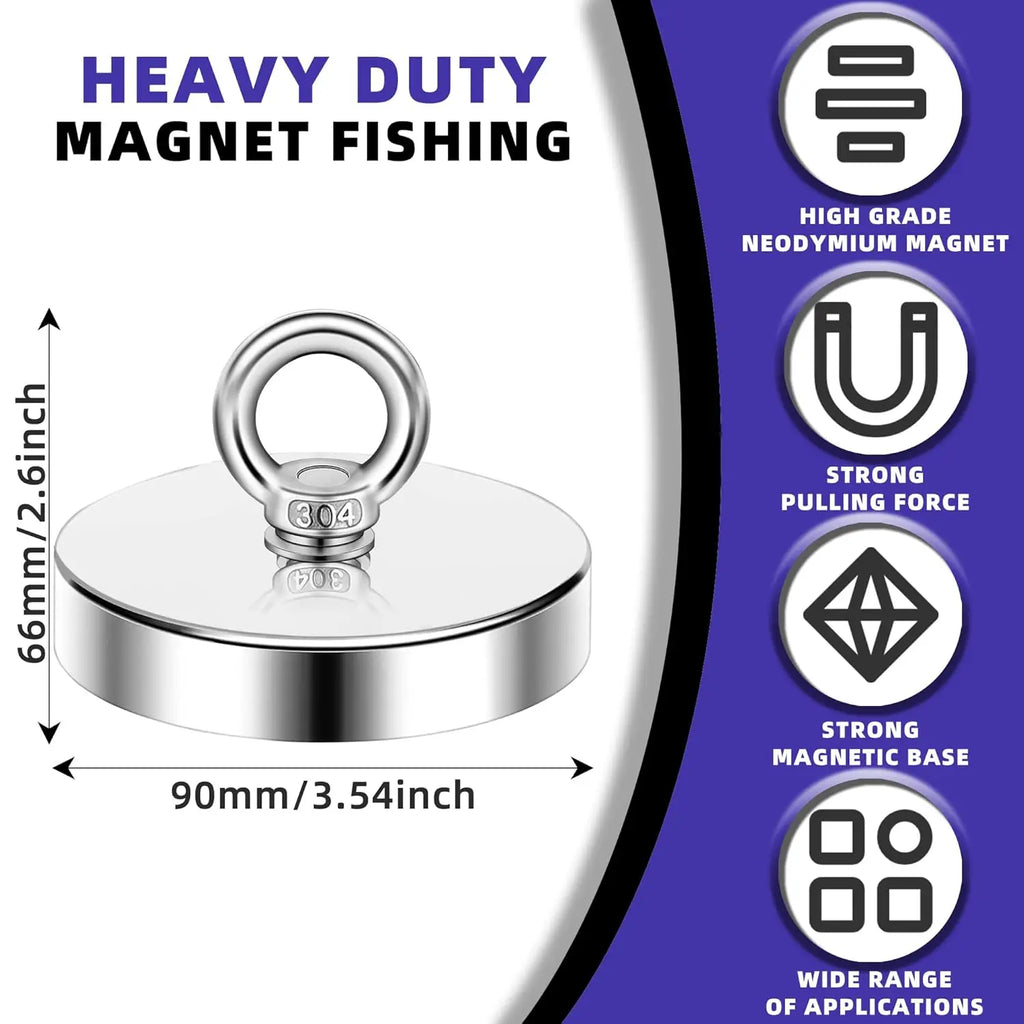 Aimant de Pêche Magnétique en Néodyme Ultra-Puissant