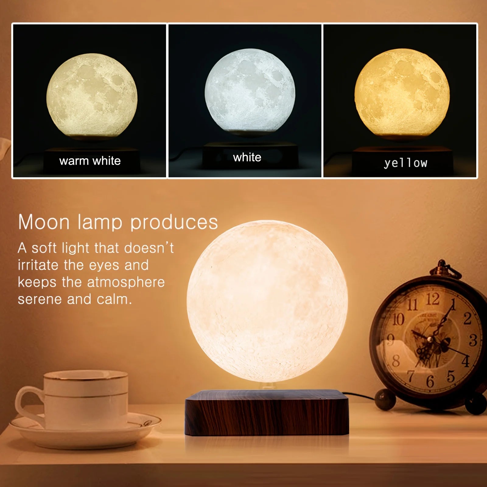 Lampe Lune Flottante Magnétique