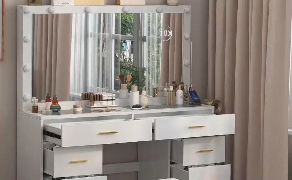 Table de Maquillage LED avec Miroir